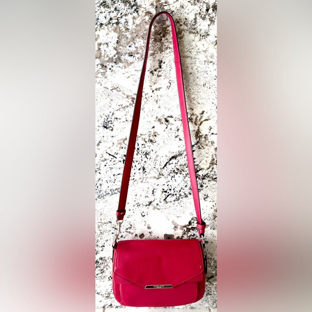 NEW COACH F31844 TAYLOR Leather Mini Flap Convertible Crossbody in Berry